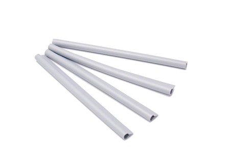 Klipsy montażowe do taśmy ogrodzeniowej - kolor jasny szary