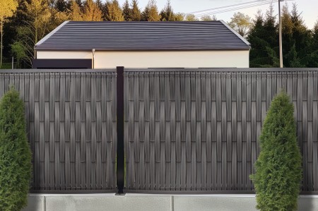 Listwy pionowe do paneli ogrodzeniowych RD03 ciemny szary