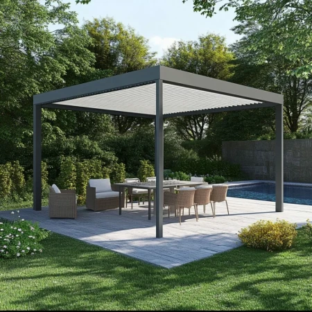 Pergola aluminiowa GERDA SOLEO 3x4 m wolnostojąca antracyt
