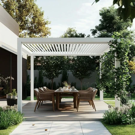 Pergola aluminiowa GERDA SOLEO 3x4 m wolnostojąca biała