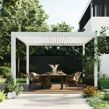 Pergola aluminiowa GERDA SOLEO 3x4 m wolnostojąca biała