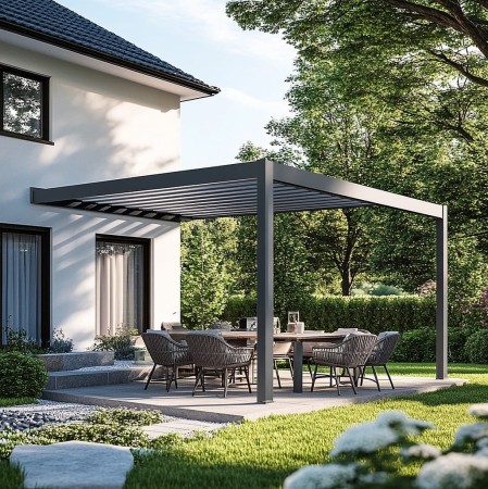 Pergola aluminiowa GERDA SOLEO 3x4 m przyścienna
