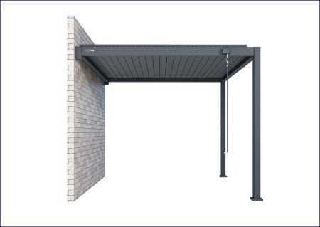 Pergola aluminiowa GERDA SOLEO 3x4 m przyścienna