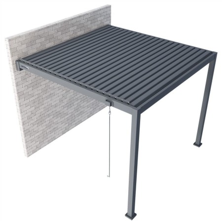 Pergola aluminiowa GERDA SOLEO 3x4 m przyścienna antracyt