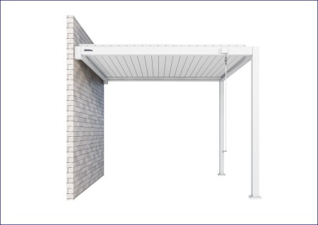 Pergola aluminiowa GERDA SOLEO 3x4 m przyścienna biała