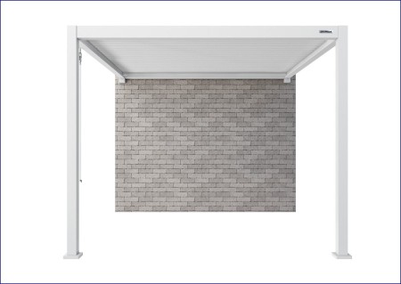 Pergola aluminiowa GERDA SOLEO 3x4 m przyścienna biała