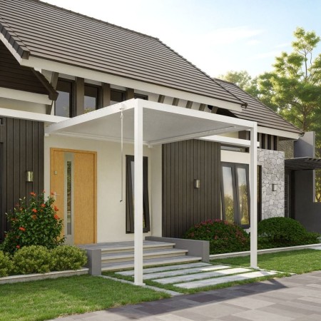 Pergola aluminiowa GERDA SOLEO 3x4 m przyścienna biała