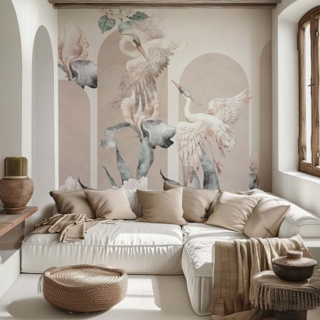 Tapeta winylowa na flizelinie ASARI BEIGE - na wymiar