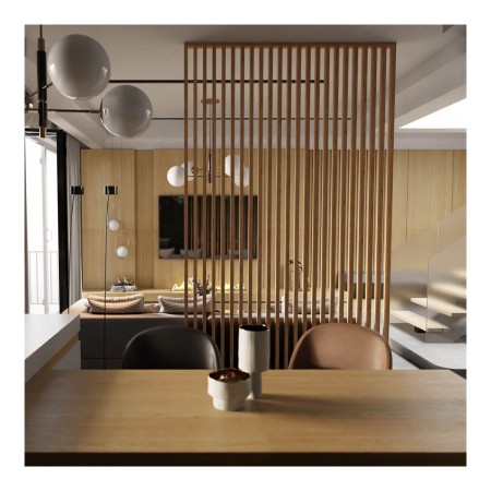 Ścianka ażurowa z lameli na wymiar - dąb wotan