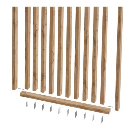 Ścianka ażurowa z lameli na wymiar - dąb wotan