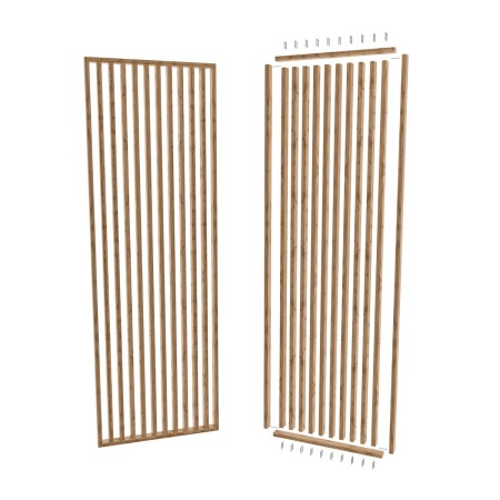 Ścianka ażurowa z lameli na wymiar - dąb wotan