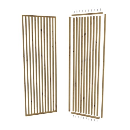 Ścianka ażurowa z lameli na wymiar - dąb artisan