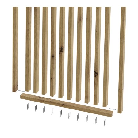 Ścianka ażurowa z lameli na wymiar - dąb artisan