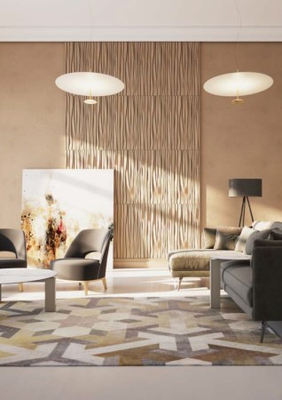 PB03 DUNE 1000x500x32 mm | Płyta ścienna elewacyjna betonowa 3D