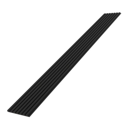 28x240 cm | Fornirowany panel akustyczny 3D Czarny Dąb - lamele akustyczne