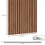 60x240 cm | Fornirowany panel akustyczny 3D Sapelli - lamele akustyczne
