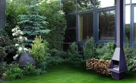 Nowoczesny kominek grill ogrodowy KG-1