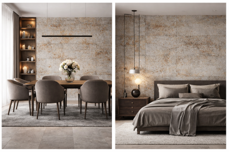 100x50x1 cm | Popiel + rdza | Płyta betonowa ultralekka beton architektoniczny