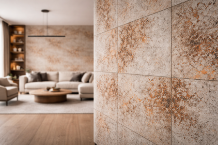 Popiel + rdza | Płyta betonowa ultralekka beton architektoniczny