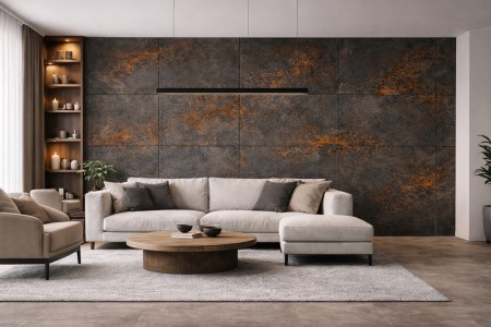 Antracyt + rdza | Płyta betonowa ultralekka beton architektoniczny