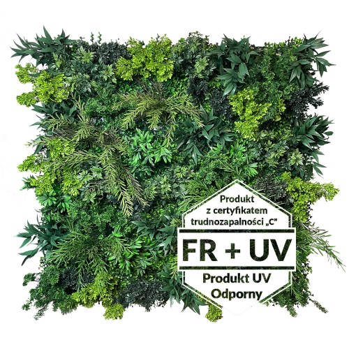 Panel ze sztucznych roślin FR + UV GD198 FRESH STEMS Trudnozapalny