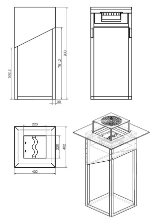 Palenisko ogrodowe/grill/biokominek 3 w 1 PACAYA