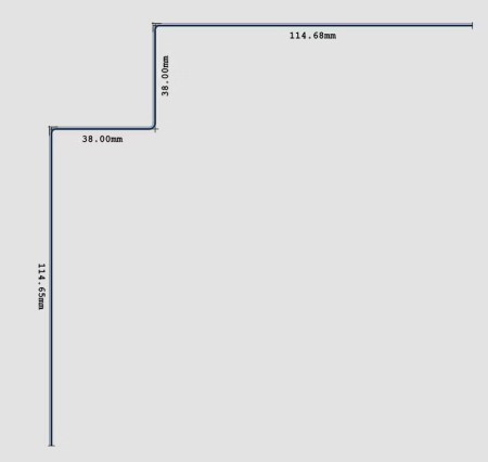 Narożnik wewnętrzny aluminiowy 2400 mm AluWood