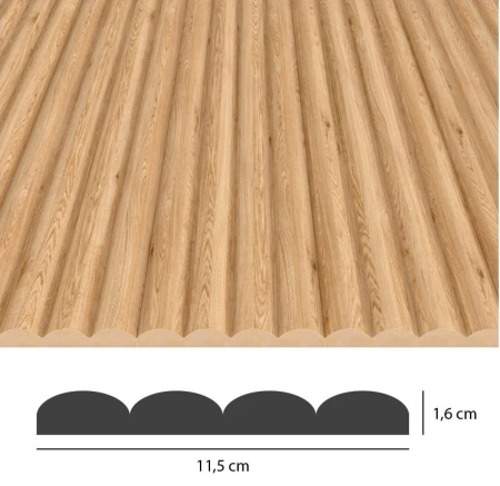 Panel ryflowany MDF MONTERO - dąb naturalny 11,5x275 cm