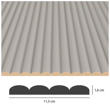 Panel ryflowany MDF MONTERO - kaszmir11,5x275 cm