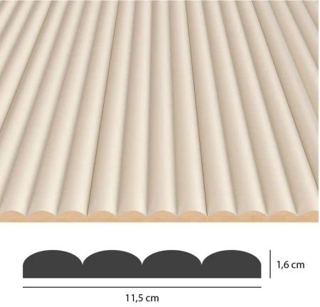 Panel ryflowany MDF MONTERO - beż 11,5x275 cm