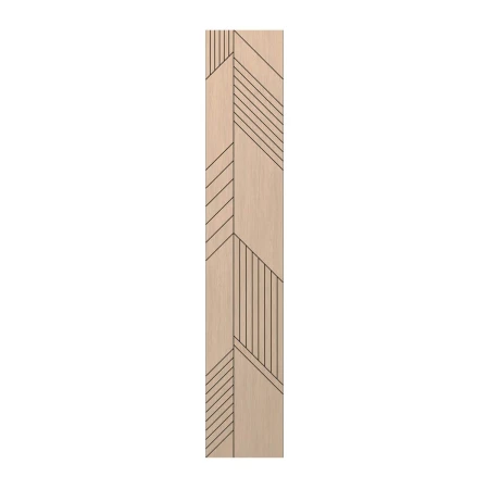 Wysoki frezowany panel ścienny fornirowany dębowy RAVENO 50x275 cm