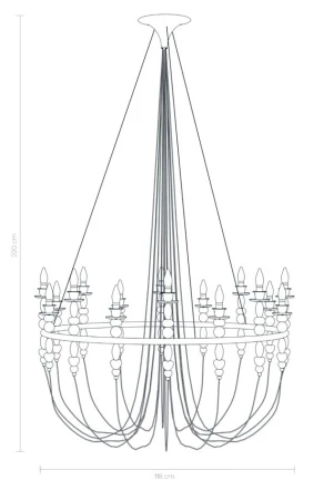 Dracula Chandelier | Żyrandol ze strukturą Velvet