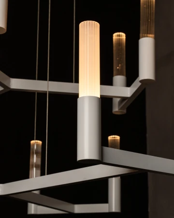 Novana Glass | Lampa wisząca z ryflowanym szkłem