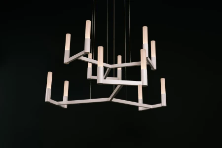 Novana Glass | Lampa wisząca z ryflowanym szkłem