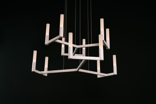 Novana Glass | Lampa wisząca z ryflowanym szkłem